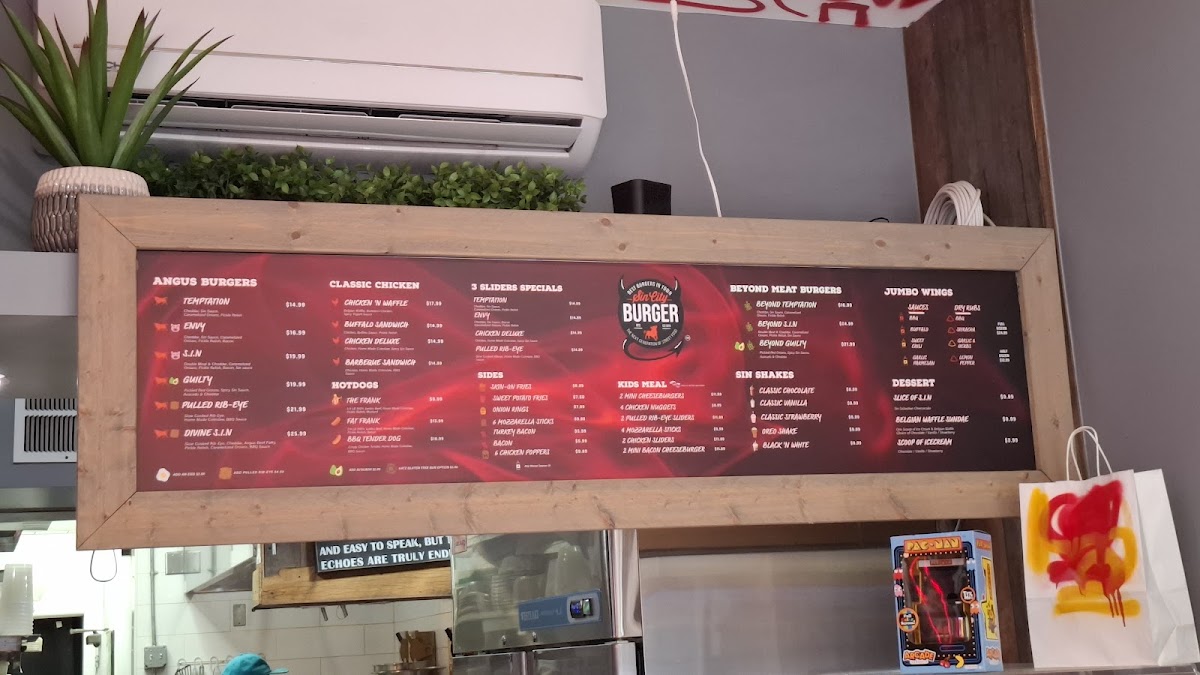 Sin City Burger Menu - Image 2