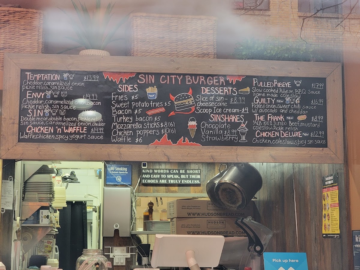 Sin City Burger Menu - Image 3